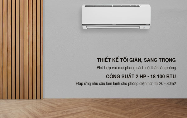 Máy lạnh Daikin FTKB50XVMV - Thiết kế tối giản, tinh tế và sang trọng, công suất 2 HP